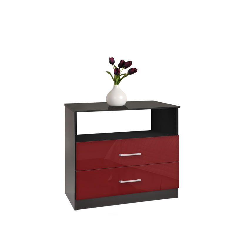 Freedom Dresser – Small 2 Drawer Chest With Open Space | Contempo Space In Graphite 2 Drawer Compact Desks (View 2 of 15)