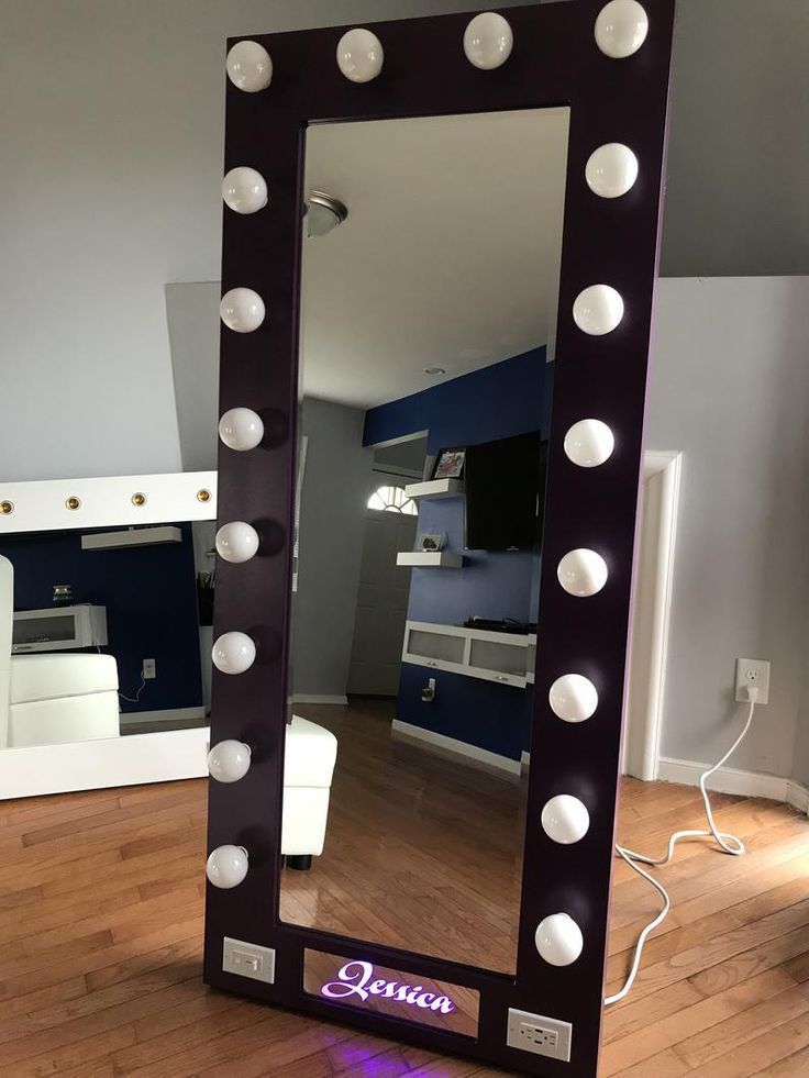 Full Length Mirror With Lights And Name | Etsy | Full Length Mirror Regarding Back Lit Freestanding Led Floor Mirrors (Photo 10 of 15)