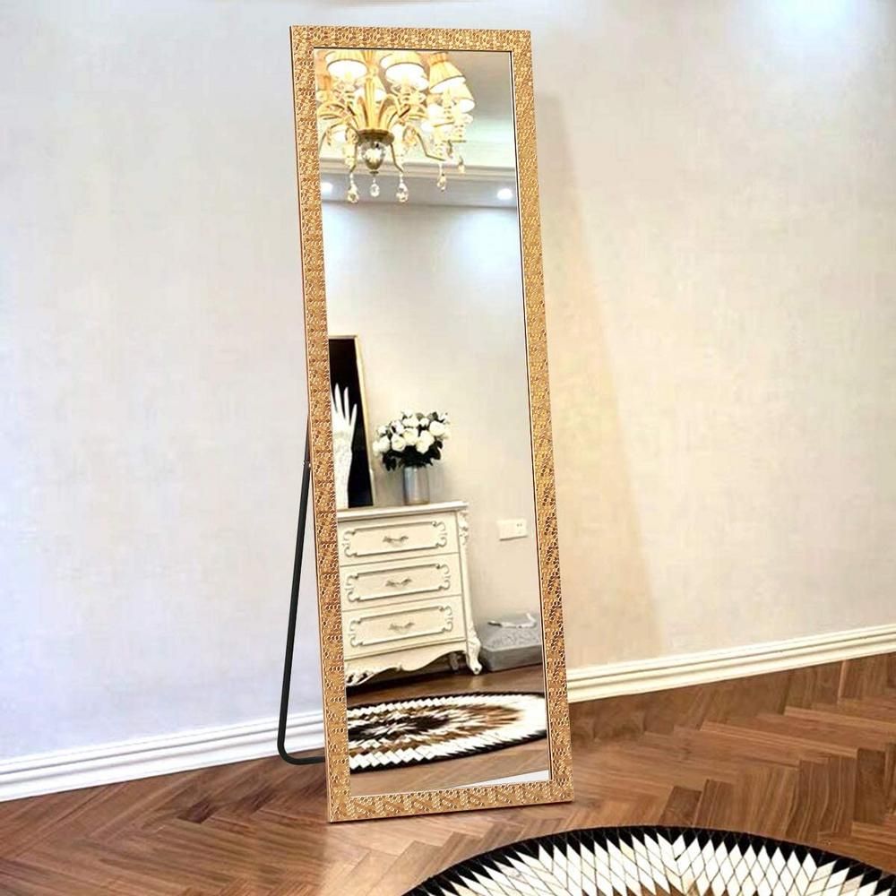 Full Length Standing Mirror,leaning Floor Mirror With Stand,full Body In Sunburst Standing Makeup Mirrors (View 7 of 15)