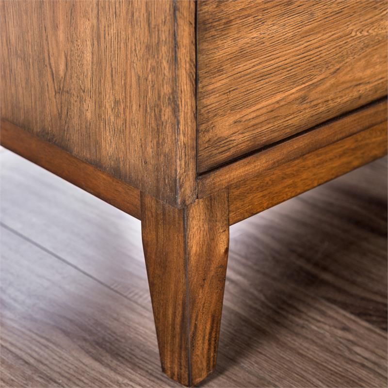 Furniture Of America Kile Wood 3 Drawer Nightstand In Chestnut Brown Regarding Natural Brown Wood 3 Drawer Desks (View 12 of 15)