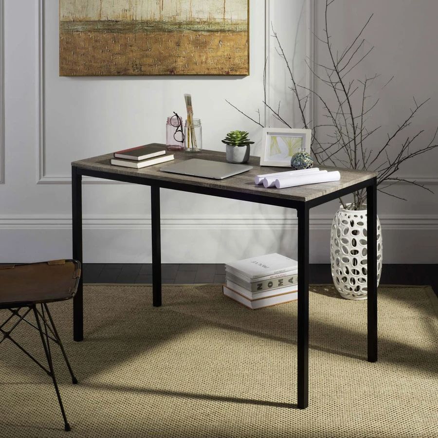 Gamble Writing Desk In 2021 | Black Writing Desk, Contemporary Desk With Regard To Black And Gray Oval Writing Desks (View 5 of 15)