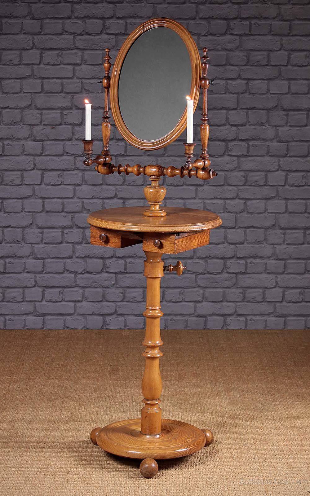 Gentleman's Shaving Mirror On Stand C.1880. – Antiques Atlas With Regard To Antique Iron Standing Mirrors (Photo 13 of 15)