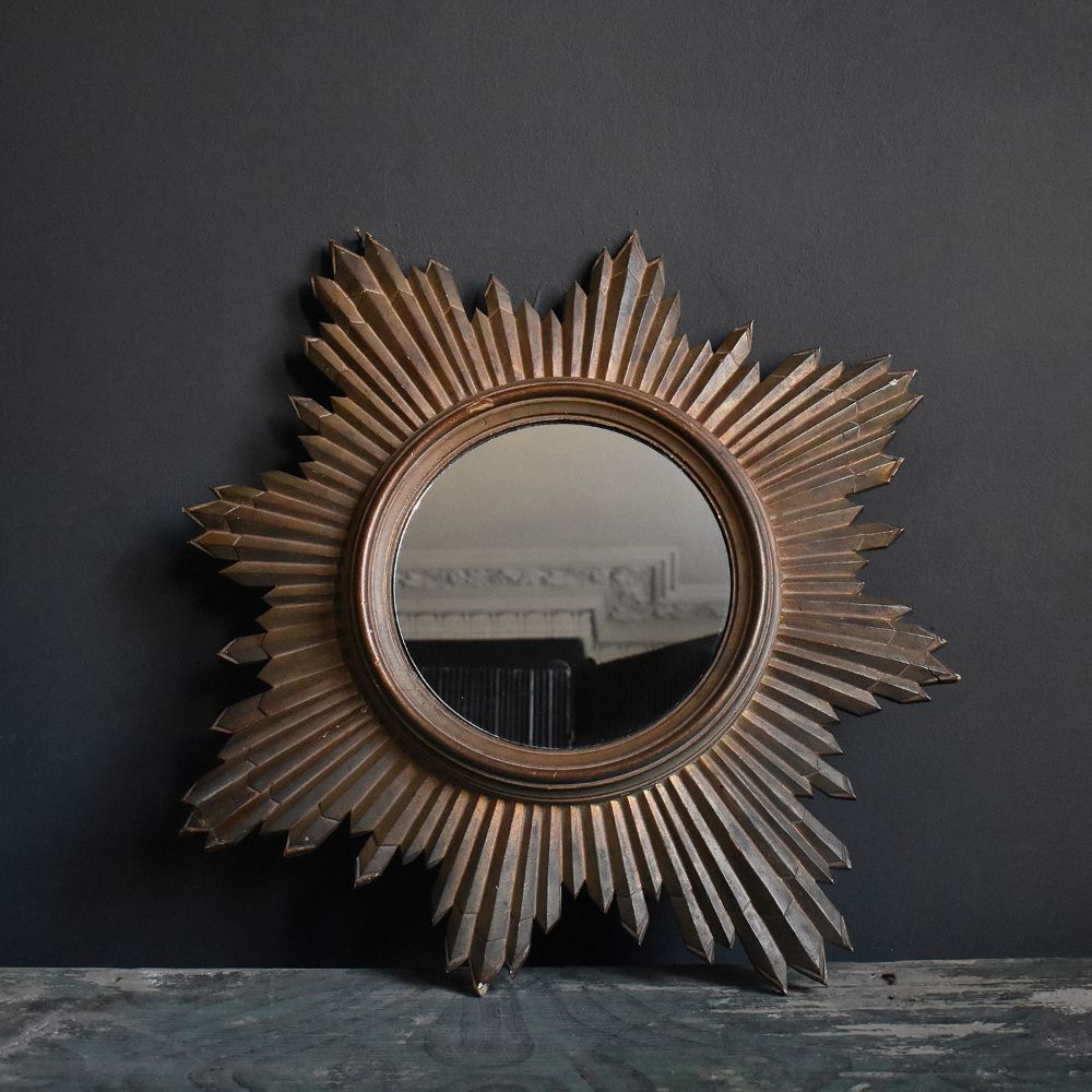 Gilt Wood Sunburst Mirror – The Hoarde | Sunburst Mirror, Mirror, Sunburst Intended For Perillo Burst Wood Accent Mirrors (Photo 1 of 15)