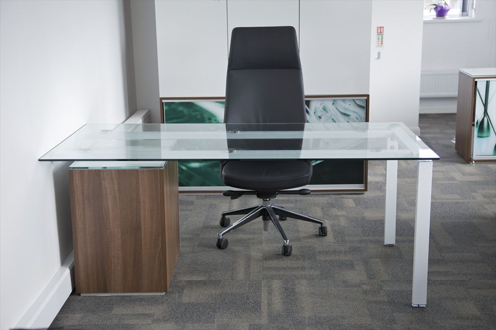 Glass Office Desks | Executive Glass Desks | Solutions 4 Office For Glass And Chrome Modern Computer Office Desks (View 15 of 15)