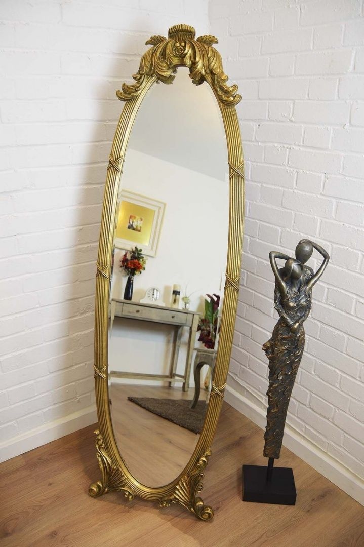 Gold Full Length Mirror With Stand – Mirror Ideas Within Antique Iron Standing Mirrors (View 6 of 15)