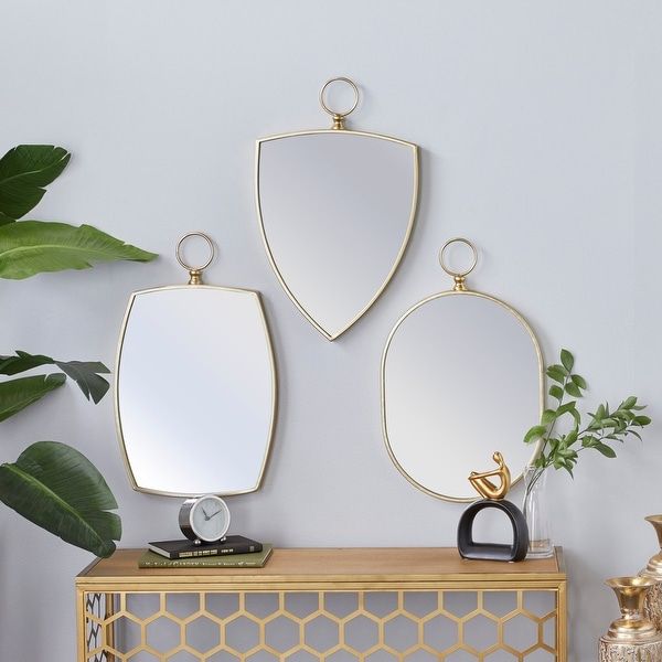 Gold Mdf Traditional Wall Mirror (set Of 3) – 15 X 2 X 24 – On Sale Throughout Alissa Traditional Wall Mirrors (View 5 of 15)