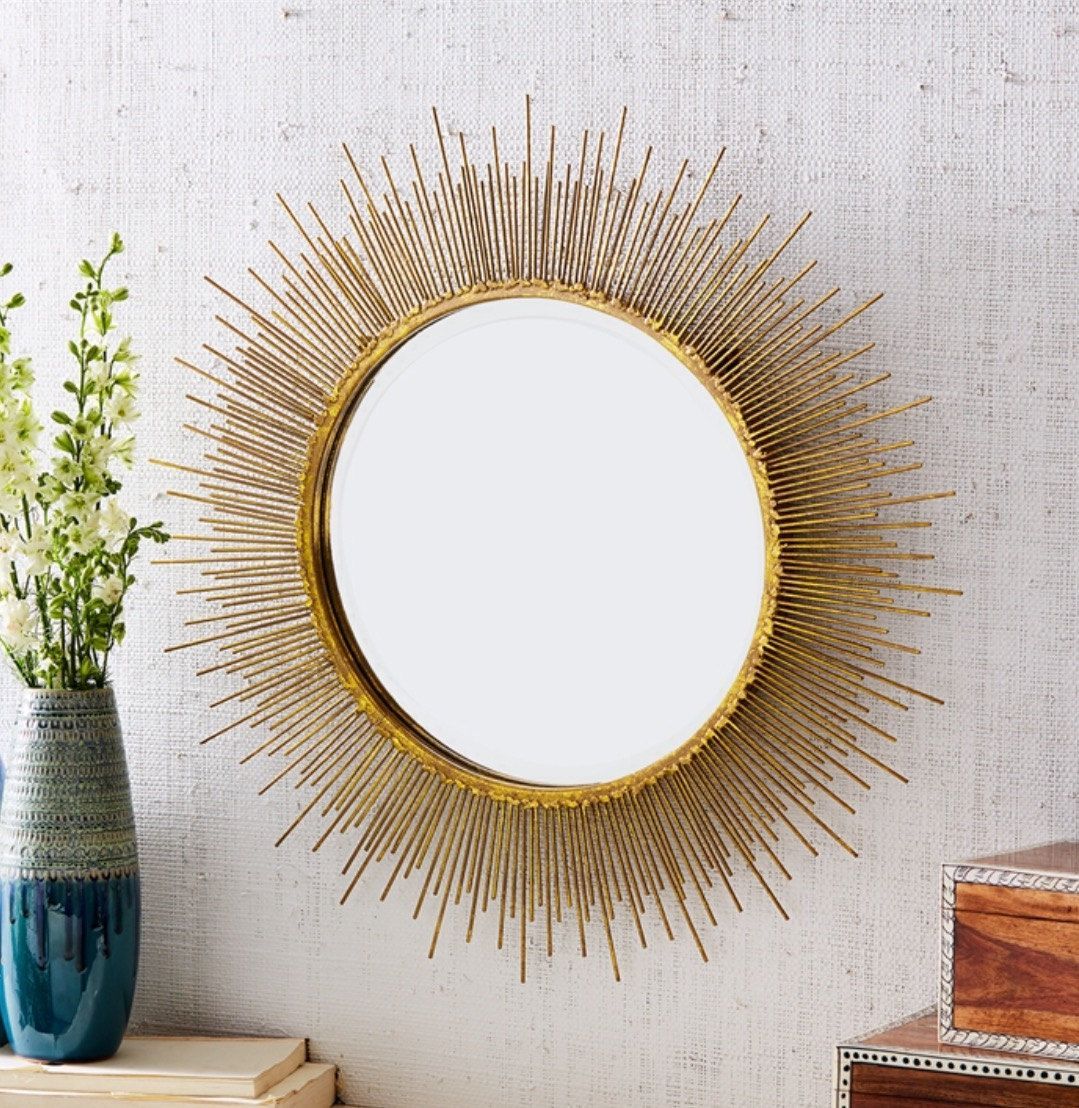 Gold Starburst Wall Mirrorthistleshomeaccents On Etsy | Starburst In Orion Starburst Wall Mirrors (View 5 of 15)