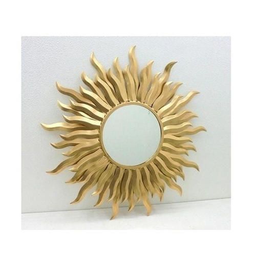 Golden Color Decorative Sun Shape Wall Mirror, Deco Crafts | Id Regarding Sun Shaped Wall Mirrors (View 13 of 15)