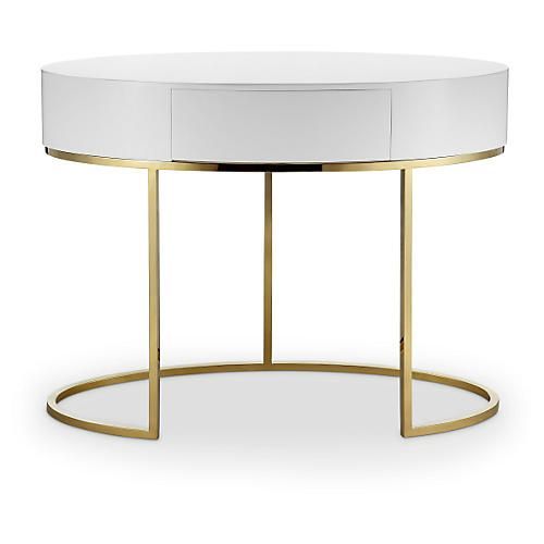 Grace Steel Writing Desk, Gold (with Images) | Pine Desk, Leather Top In Gold And Wood Glam Modern Writing Desks (View 5 of 15)