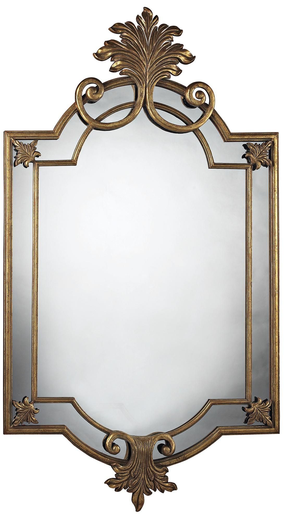 Gretna 60" High Gold Leaf Wall Mirror – #x7163 | Lamps Plus | Mirror For Gold Leaf Metal Wall Mirrors (View 2 of 15)