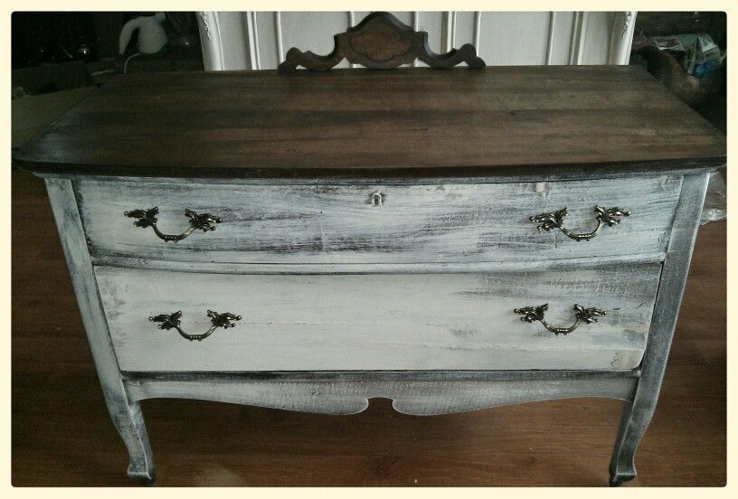 Grey, Dry Brushed, Antique Dresser (View 15 of 15)