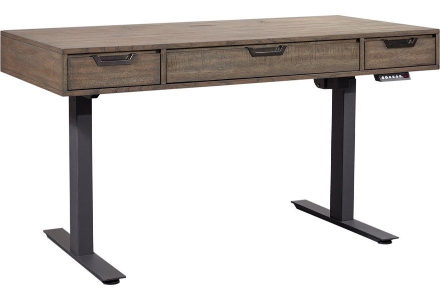 Harper Point Contemporary Adjustable Lift Desk With A Keyboard Drawer With Writing Desks With Usb Port (View 3 of 15)