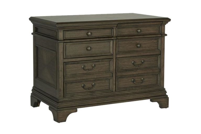 Hartshill 5 Drawer File Cabinet Burnished Oak | Quality Furniture At In Burnished Oak Desks (View 4 of 15)
