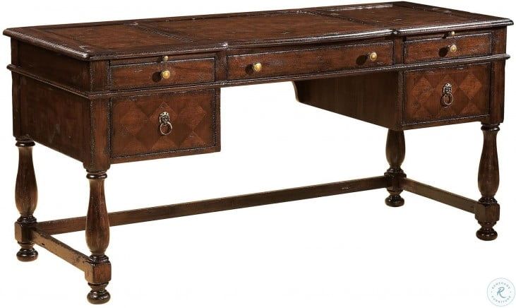 Havana Antique Brown Writing Desk Home Office Set From Hekman Furniture With Regard To Brown 4 Shelf Writing Desks (View 10 of 15)