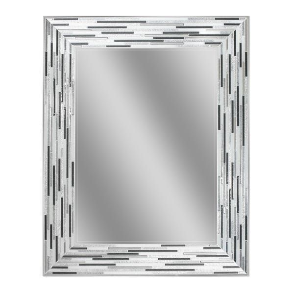 Headwest Reeded Charcoal Tiles Rectangle Wall Mirror – Black/grey – 24 Intended For Charcoal Gray Wall Mirrors (View 13 of 15)