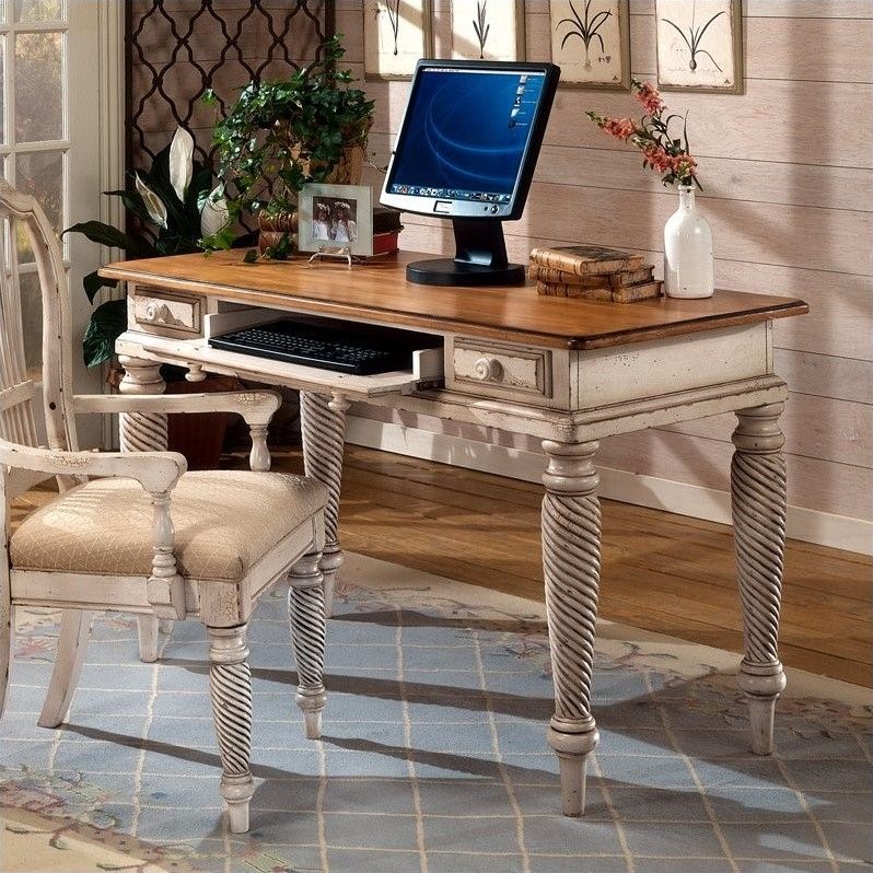 Hillsdale Wilshire Wood Writing Desk In Antique White – 4508d For White Wood Modern Writing Desks (View 10 of 15)