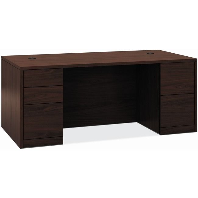 Hon105890nn Hon 10500 H105890 Pedestal Desk – 5 Drawer – 72" X 36" X 29 Pertaining To Hickory Wood 5 Drawer Pedestal Desks (View 8 of 15)