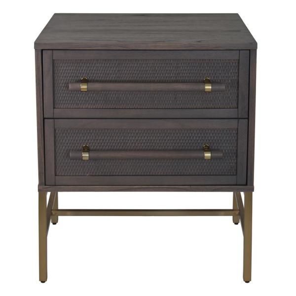 Hopper Studio Sophia 2 Drawer Grey Nightstand 7185gy004bcy52 – The Home Within Chanterelle 3 Drawer Desks (Photo 6 of 9)