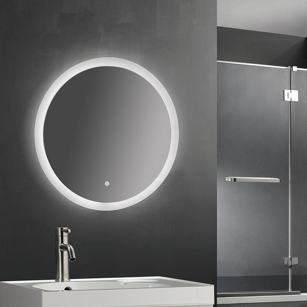 Hotel Bathroom Wall Led Mirror Round Shape Bath Oval Mirror Backlit With Edge Lit Oval Led Wall Mirrors (View 1 of 15)