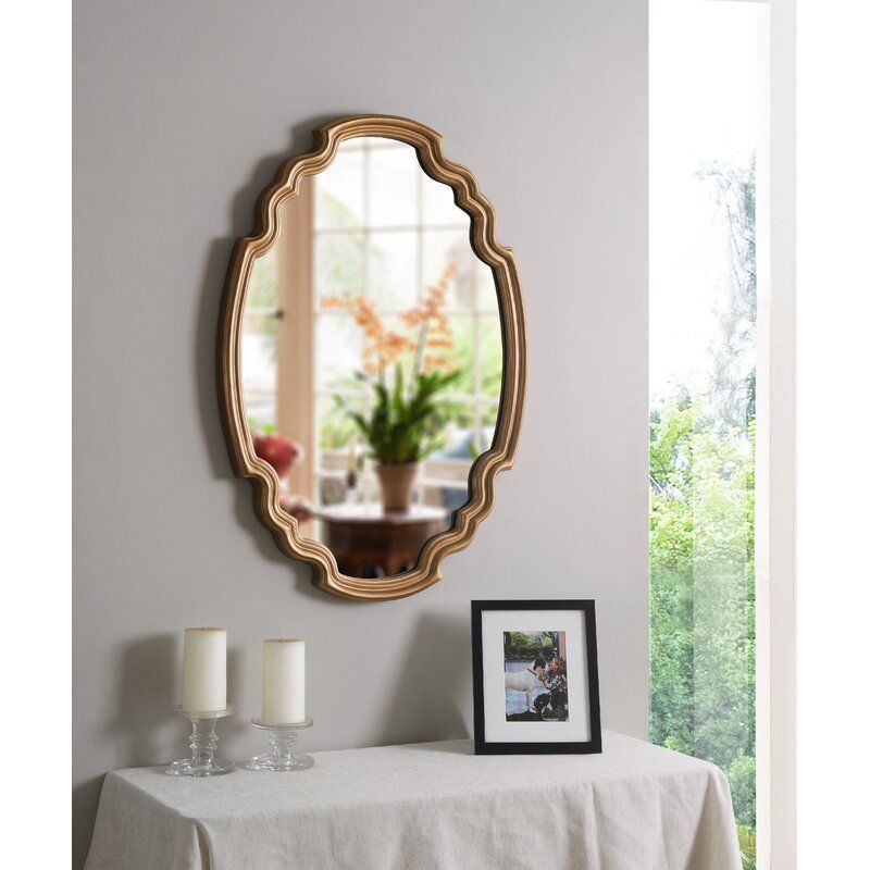House Of Hampton® Halette Glam Accent Wall Mirror & Reviews | Wayfair Throughout Karn Vertical Round Resin Wall Mirrors (Photo 1 of 15)