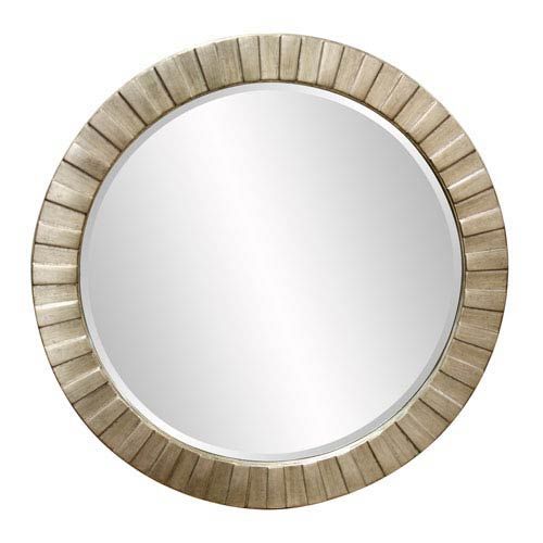 Howard Elliott Collection Serenity Silver Leaf Round Mirror 6002 | Bellacor For Silver Leaf Round Wall Mirrors (View 7 of 15)