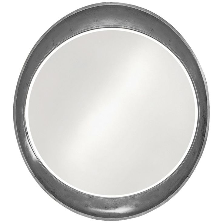 Howard Elliott Ellipse Glossy Charcoal Gray Mirror 2070ch | Mirror For Charcoal Gray Wall Mirrors (View 3 of 15)