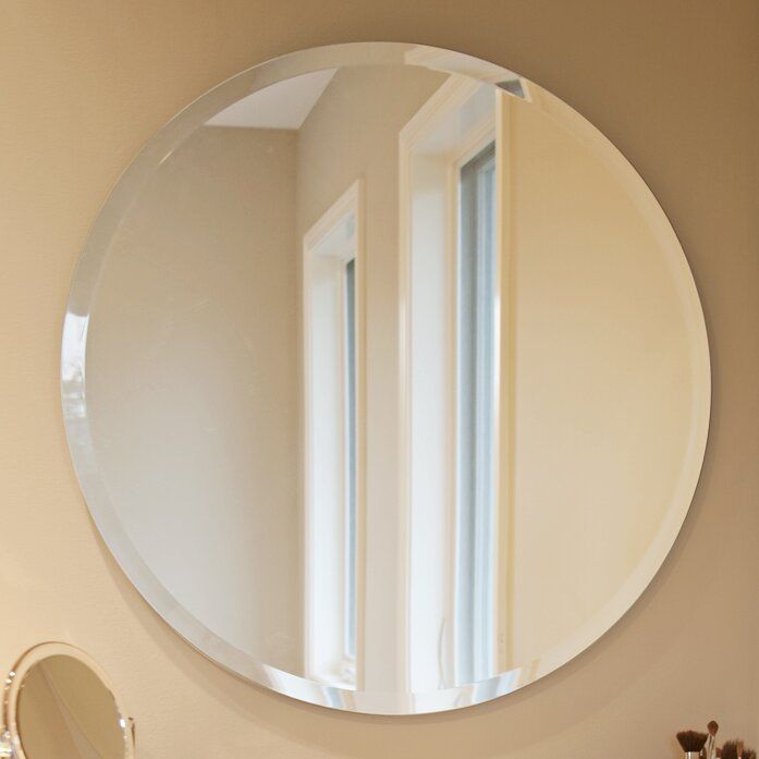 Howard Elliott Frameless Round Wall Mirror & Reviews | Wayfair In Celeste Frameless Round Wall Mirrors (View 11 of 15)