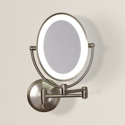 Howell Cordless Dual Led Lighted Oval Wall Mount Mirror With 1x And 10x In Back Lit Oval Led Wall Mirrors (View 13 of 15)