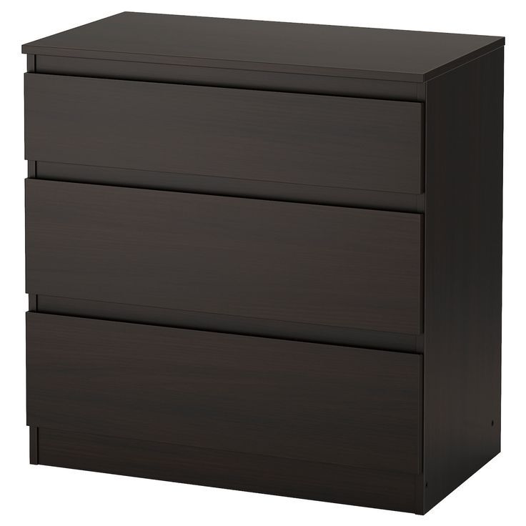 Ikea – Kullen, 3 Drawer Chest, Black Brown, Of Course Your Home Should With Brown And Matte Black 3 Drawer Desks (Photo 10 of 15)
