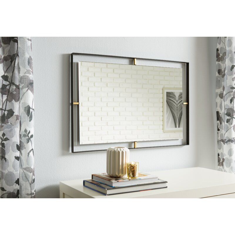 Industrial Rectangle Accent Wall Mirror & Reviews | Allmodern With Regard To Loftis Modern &amp; Contemporary Accent Wall Mirrors (View 5 of 15)