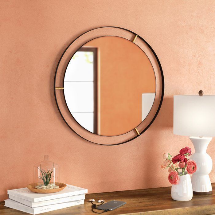 Industrial Round Accent Wall Mirror | Accent Mirrors, Mirror, Mirror Wall Within Round Grid Wall Mirrors (Photo 3 of 15)