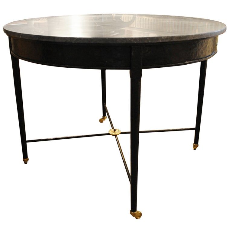 Iron Table With Marble Top At 1stdibs In Iron And White Marble Desks (View 5 of 15)
