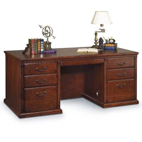 Kathy Ireland Homemartin Furniture Huntington Oxford Double Intended For Double Pedestal Office Desks By Kathy Ireland (View 7 of 15)