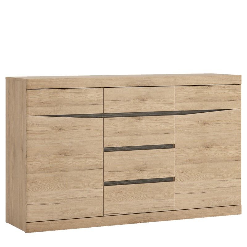 Kensington Living 2 Door 3+3 Drawer Sideboard In Oak With Regard To Best And Newest Cleveland Sideboard (View 10 of 20)