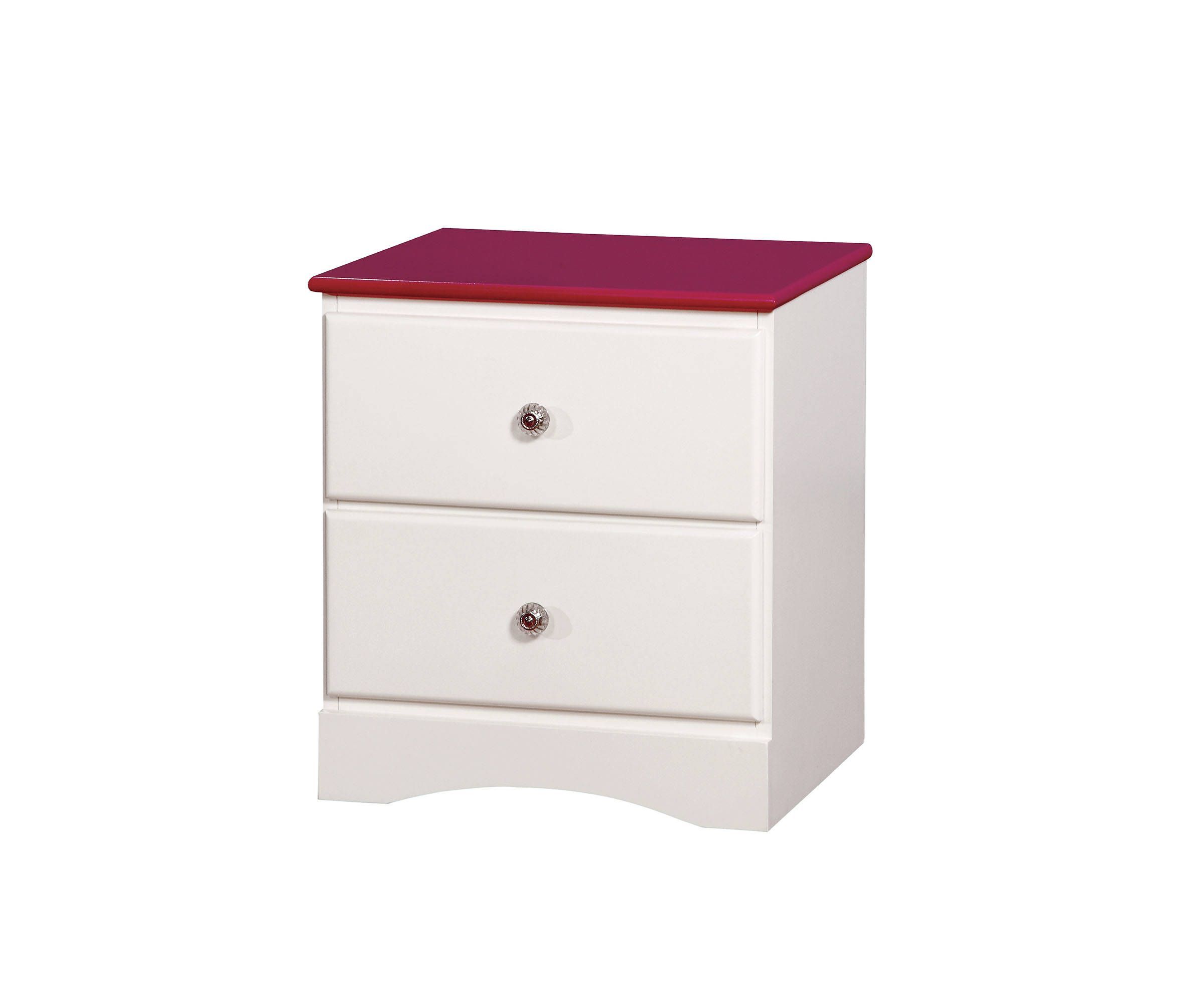 Kimmel Transitional White Pink Solid Wood Night Stand | Bedroom Night In Pink Lacquer 2 Drawer Desks (View 11 of 15)