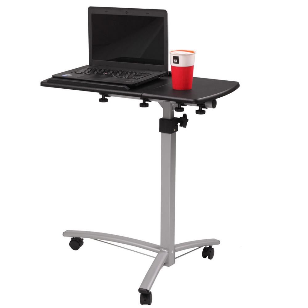 Ktaxon Adjustable Rolling Table Desk Laptop Notebook Stand Tiltable For White Adjustable Laptop Desks (View 9 of 15)