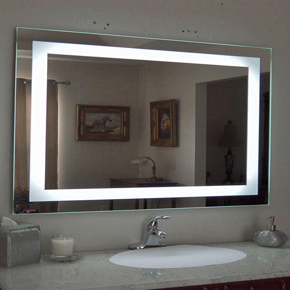 Ktaxon Anti Fog Wall Mounted Lighted Vanity Mirror Led Bathroom Mirror Inside Back Lit Oval Led Wall Mirrors (View 11 of 15)