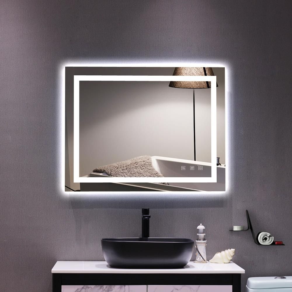 Ktaxon Led Dimmable Bathroom Mirror Led Lighted Wall Mounted Mirror For Within Back Lit Oval Led Wall Mirrors (View 5 of 15)