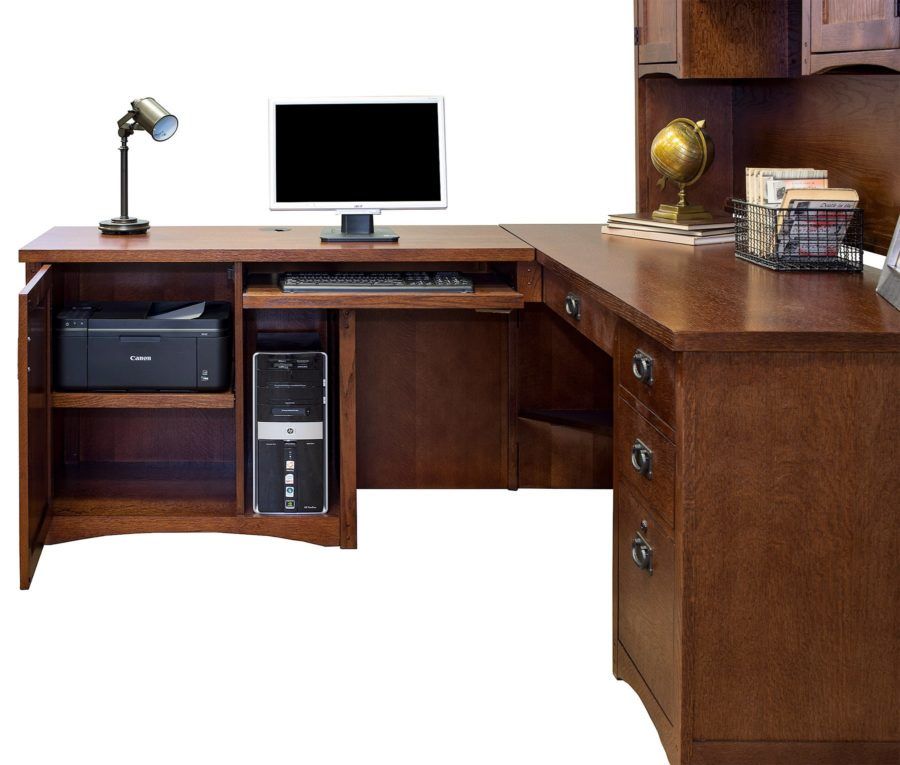 L Shaped Desk With Left Hand Facing Return – Martin Furniture With Regard To Left Facing Shelf Gray Modern Desks (View 13 of 15)