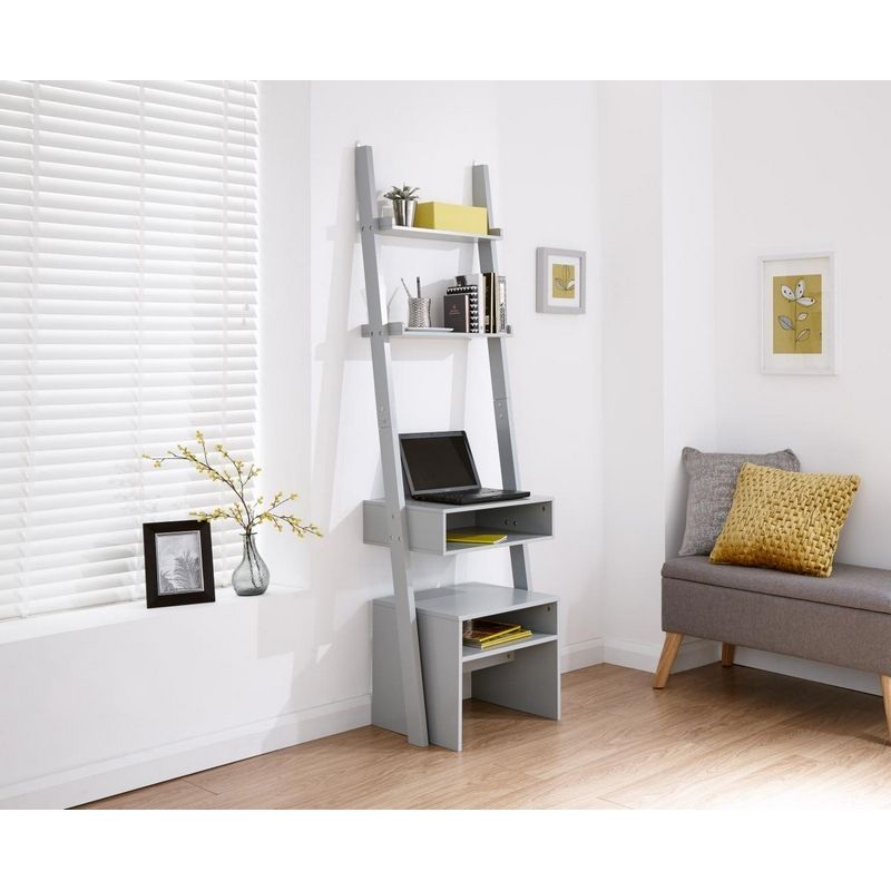 Ladder Desk Grey – Buy Online At Qd Stores Regarding White Ladder Desks (View 15 of 15)