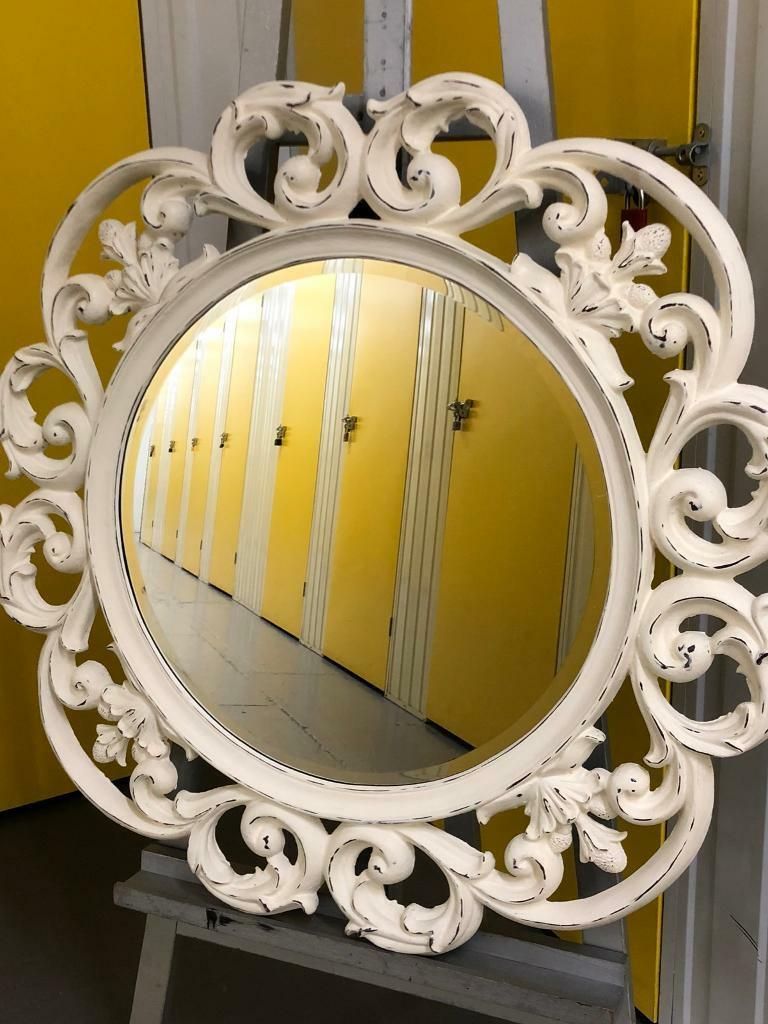 Large Chic Round Wall Mirror | In Brighton, East Sussex | Gumtree Intended For Round Grid Wall Mirrors (View 4 of 15)