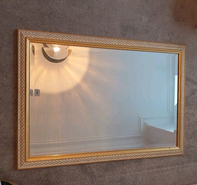 Large Gold Framed Mirror | In Croydon, London | Gumtree Intended For Traditional Frameless Diamond Wall Mirrors (View 8 of 15)