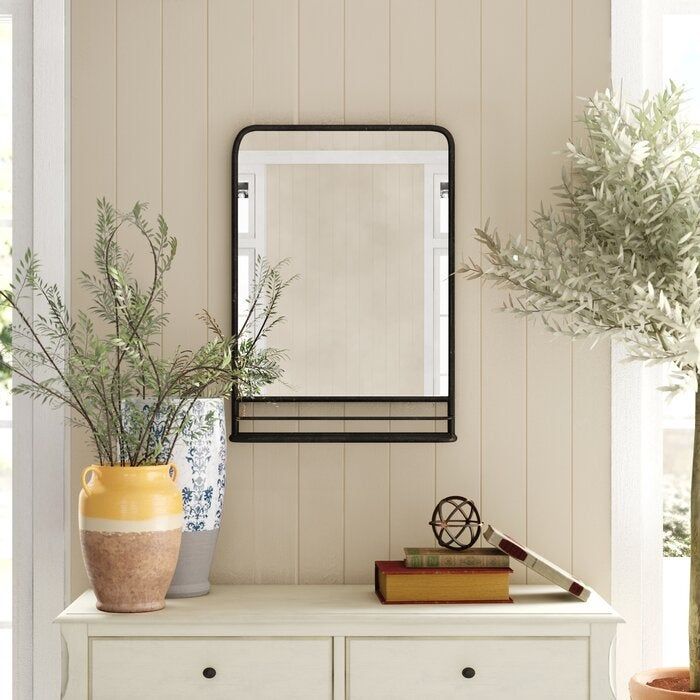 Laurel Foundry Modern Farmhouse + Peetz Accent Mirror With Shelves In Laurel Foundry Modern & Contemporary Accent Mirrors (View 5 of 15)
