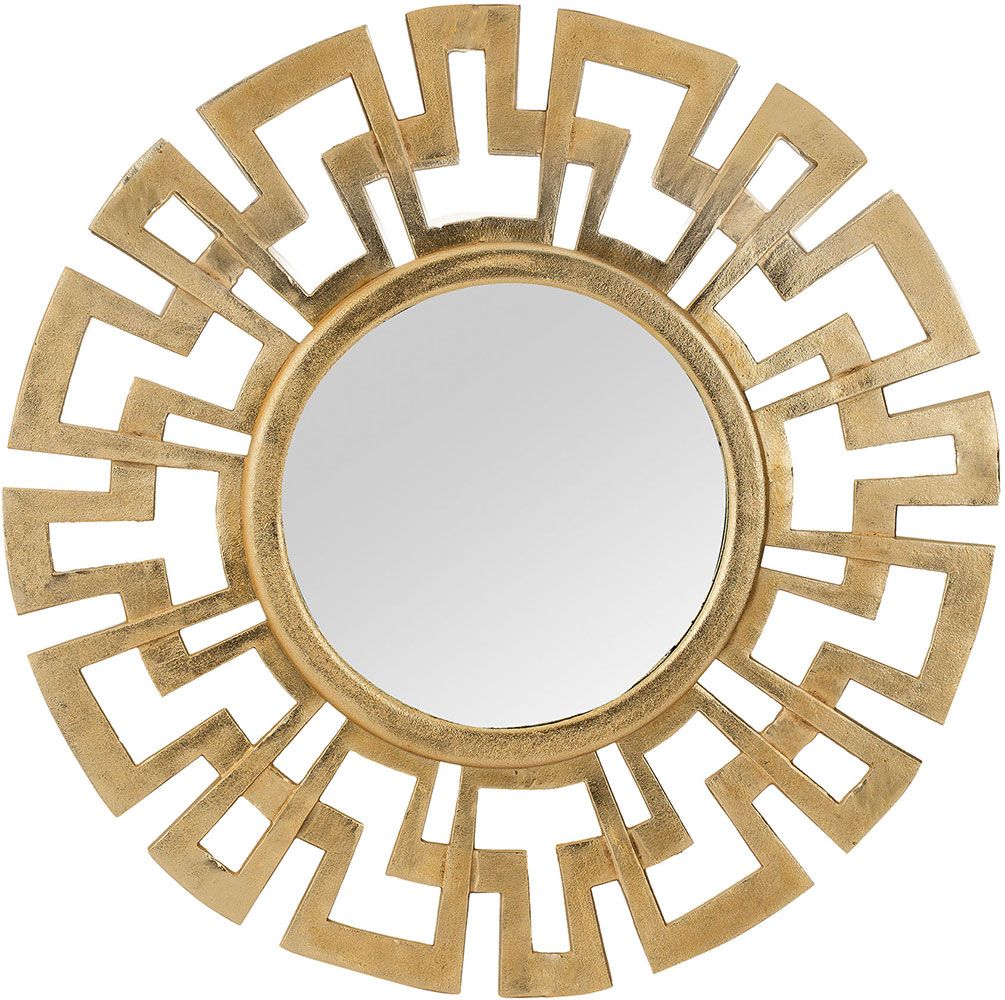 Lazy Susan 8990 016 Contemporary Antique Gold Cast Greek Key Mirror Inside Gold Modern Luxe Wall Mirrors (View 14 of 15)