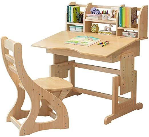 Lchao Furniture Wood Adjustable Children Study Table Bedroom Student Pertaining To Gray Wood Adjustable Reading Tables (View 11 of 15)