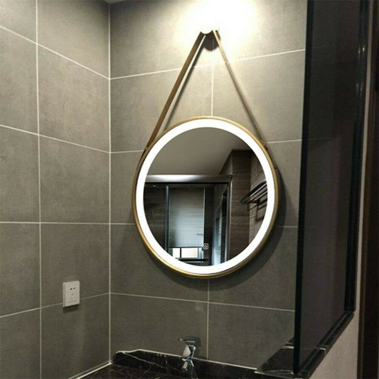 Led Lighted Round Wall Mount Or Hanging Mirror Bathroom Vanity Mirror In Edge Lit Led Wall Mirrors (View 9 of 15)