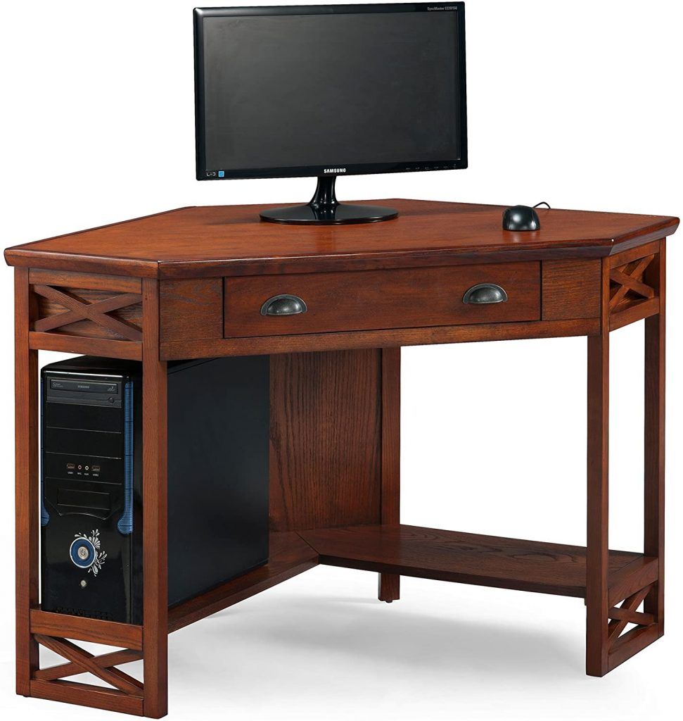 Leick Corner Computer And Writing Desk, Oak Finish – Leick Furniture Inside Oak Corner Computer Writing Desks (View 6 of 15)