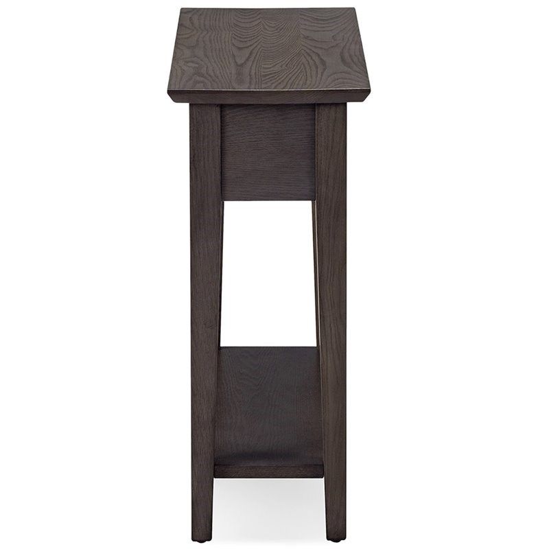 Leick Home Favorite Finds 1 Drawer End Table In Smoke Gray – 10071 Gr With Regard To Smoke Gray Wood 1 Drawer Desks (View 3 of 15)