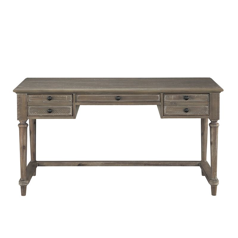 Lexicon Cardano Wood Writing Desk In Driftwood Light Brown – 1689br 16 Pertaining To Brown 4 Shelf Writing Desks (View 6 of 15)