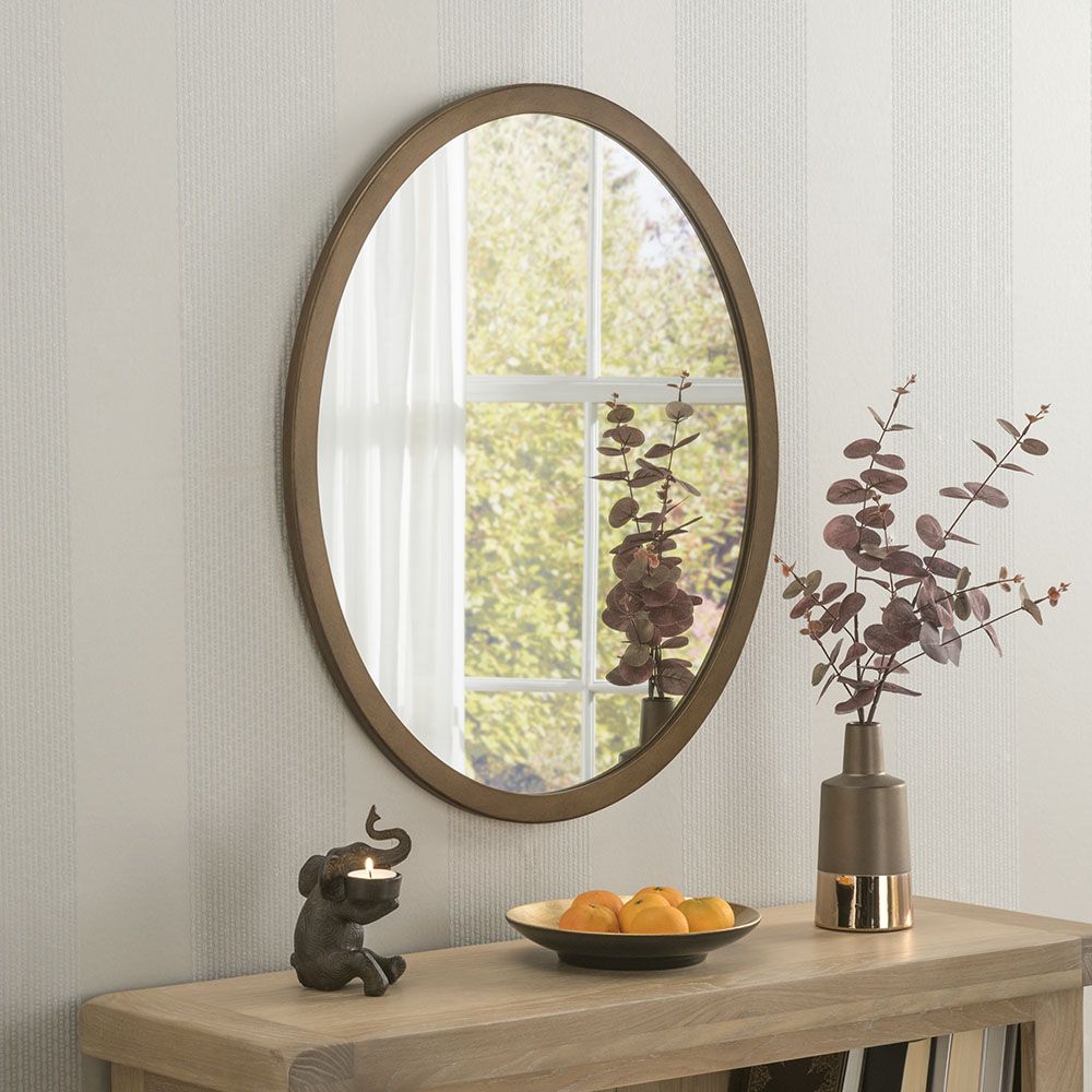 Lucia Minimal Oval Mirror | Contemporary Mirrors | Amor Decor With Edge Lit Oval Led Wall Mirrors (View 7 of 15)